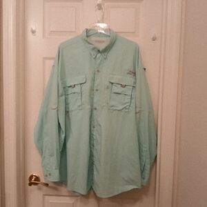Columbia PFG Long Sleeve Shirt Size 3X -4X Misty Jade